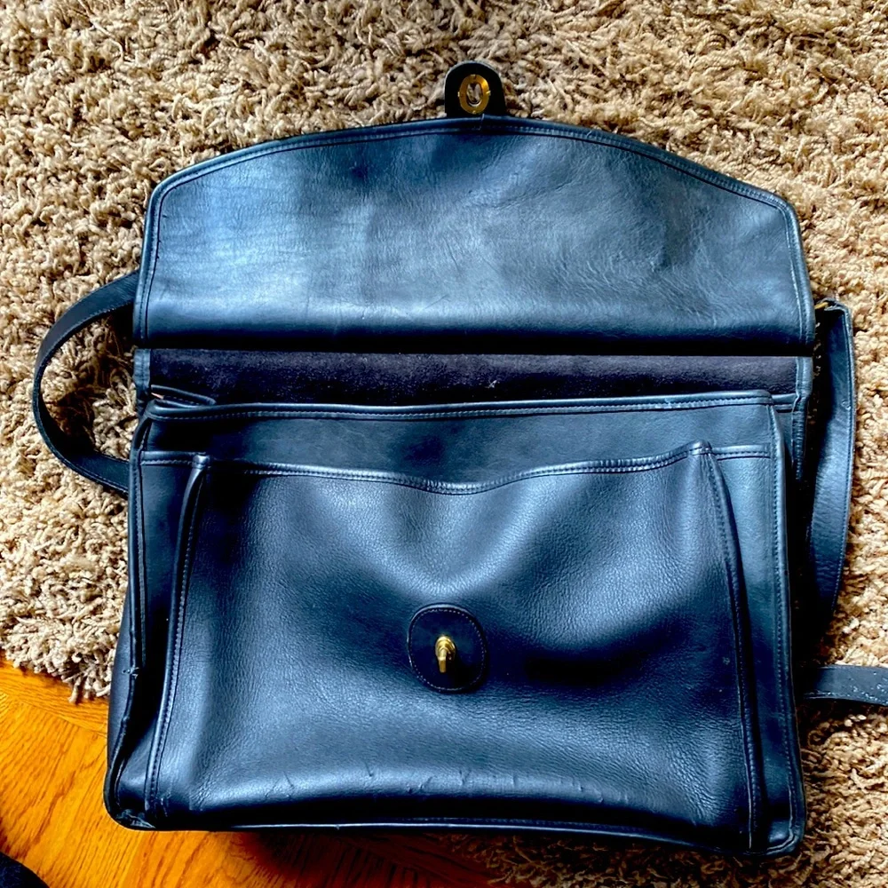 Vintage Black coach leather Beekman briefcase